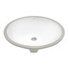 Ruvati 15"x12" Undermnt Bathroom Vanity Sink White Oval Ceramic W/ Overflow RVB0616